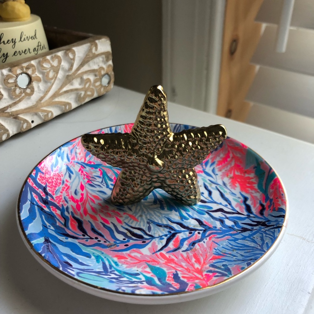 Lilly Pulitzer starfish ring jewelry holder dish
